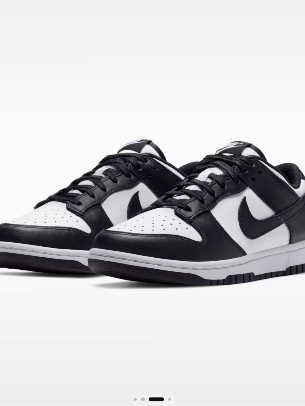 Nike Dunk Low Black and White Low-Top Sneakers Size 8